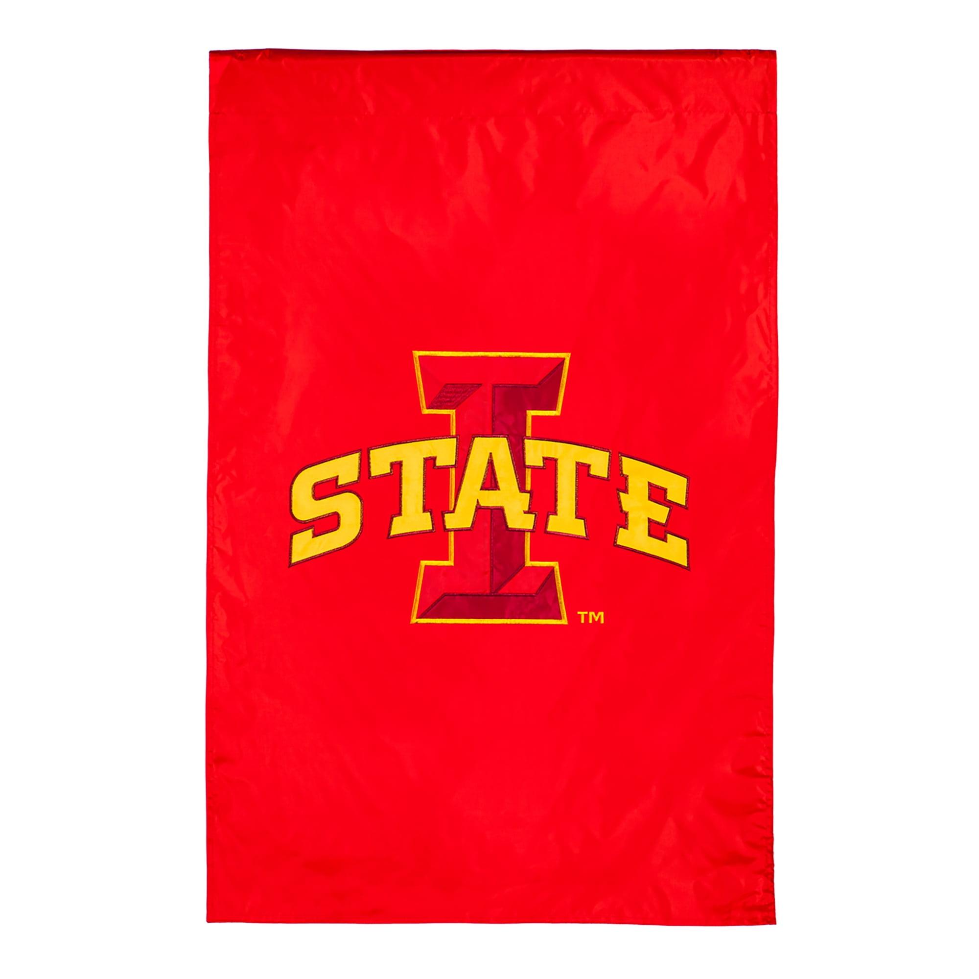 Evergreen NCAA Iowa State University Applique House Flag 28 x 44 Inches Outdoor Decor for Homes and Gardens