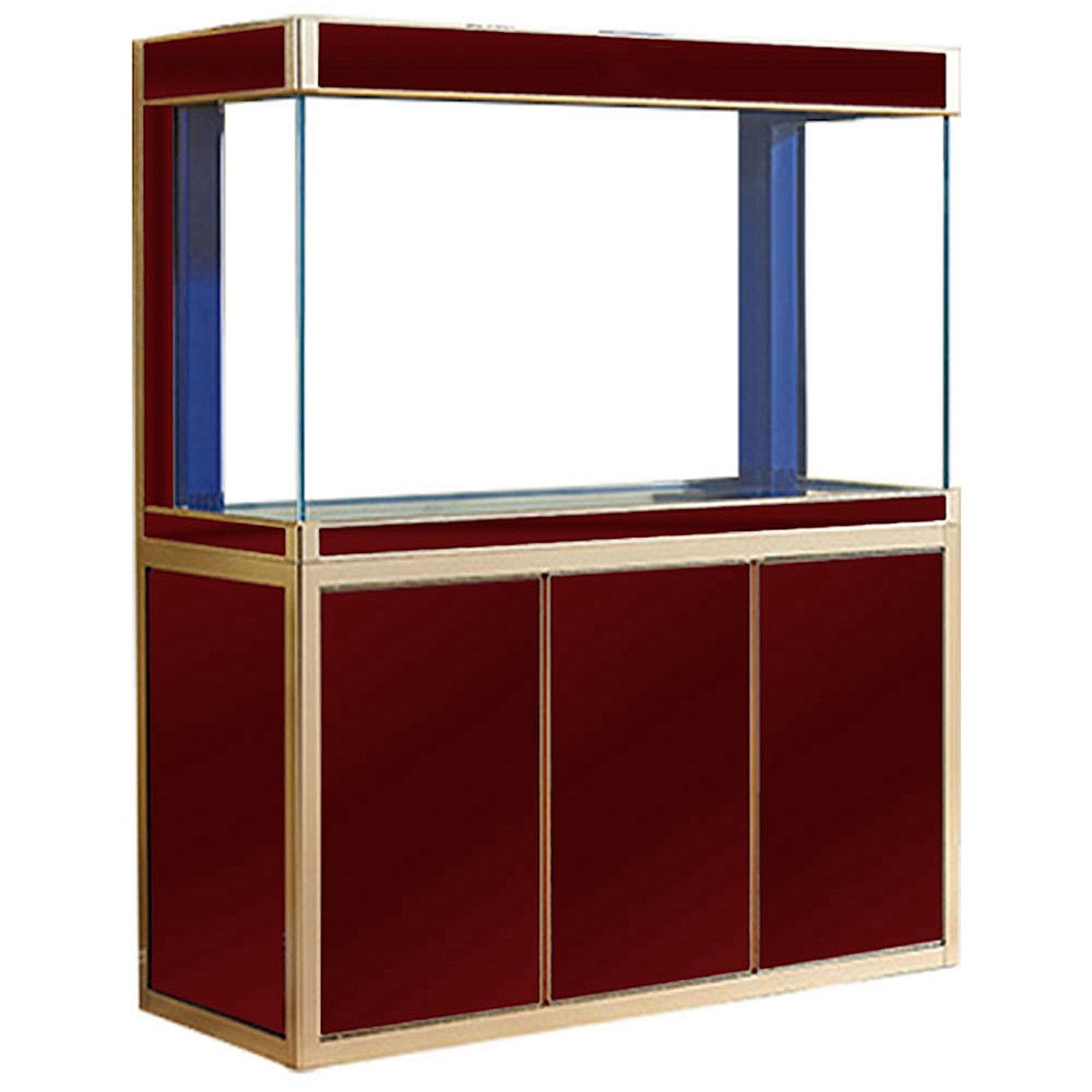 Aqua Dream 135 Gallon Red and Gold Glass Aquarium with Stand