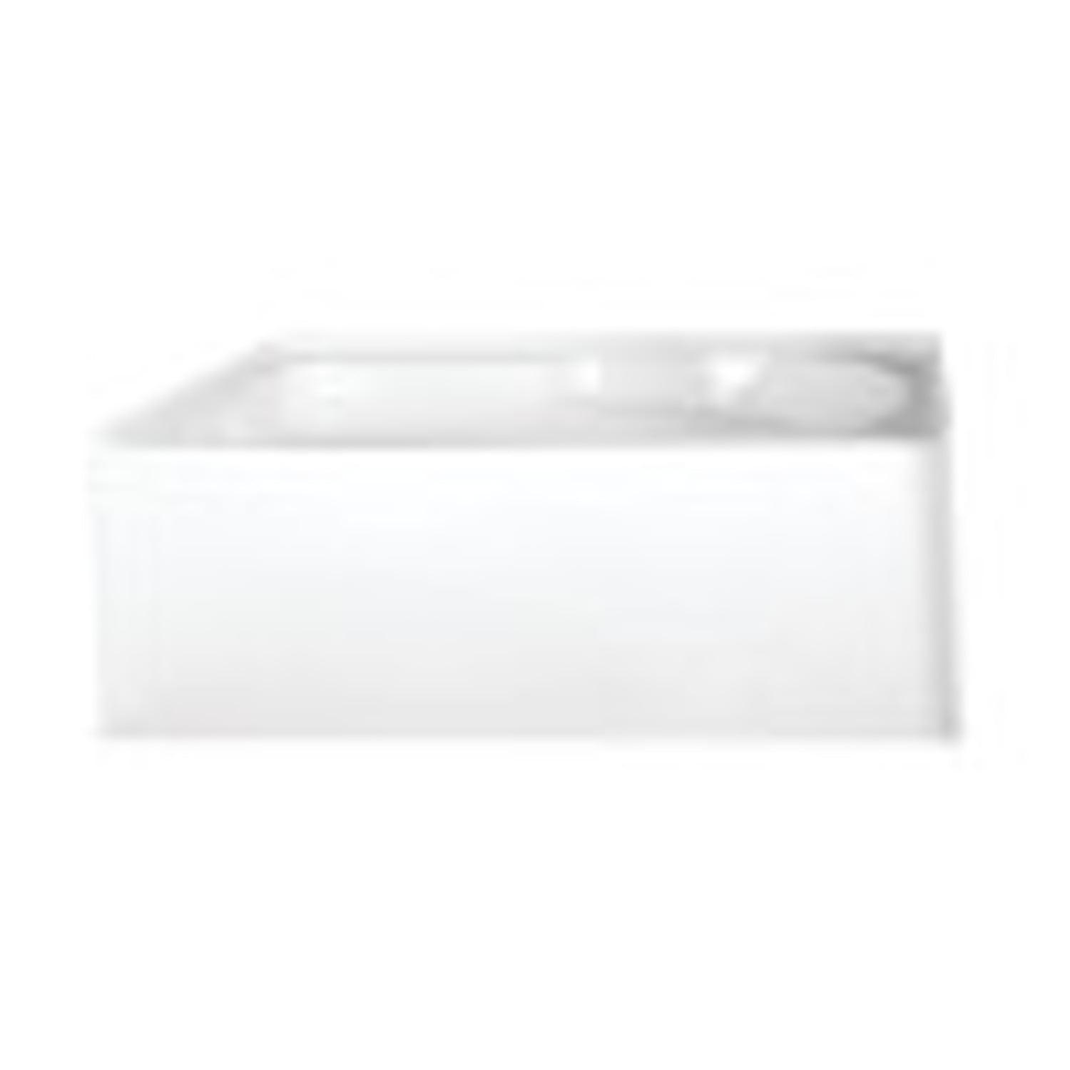 Kingston Brass Aqua Eden 60-Inch Acrylic Rectangular 3-Wall Alcove Tub with Anti Skid and Drain Hole