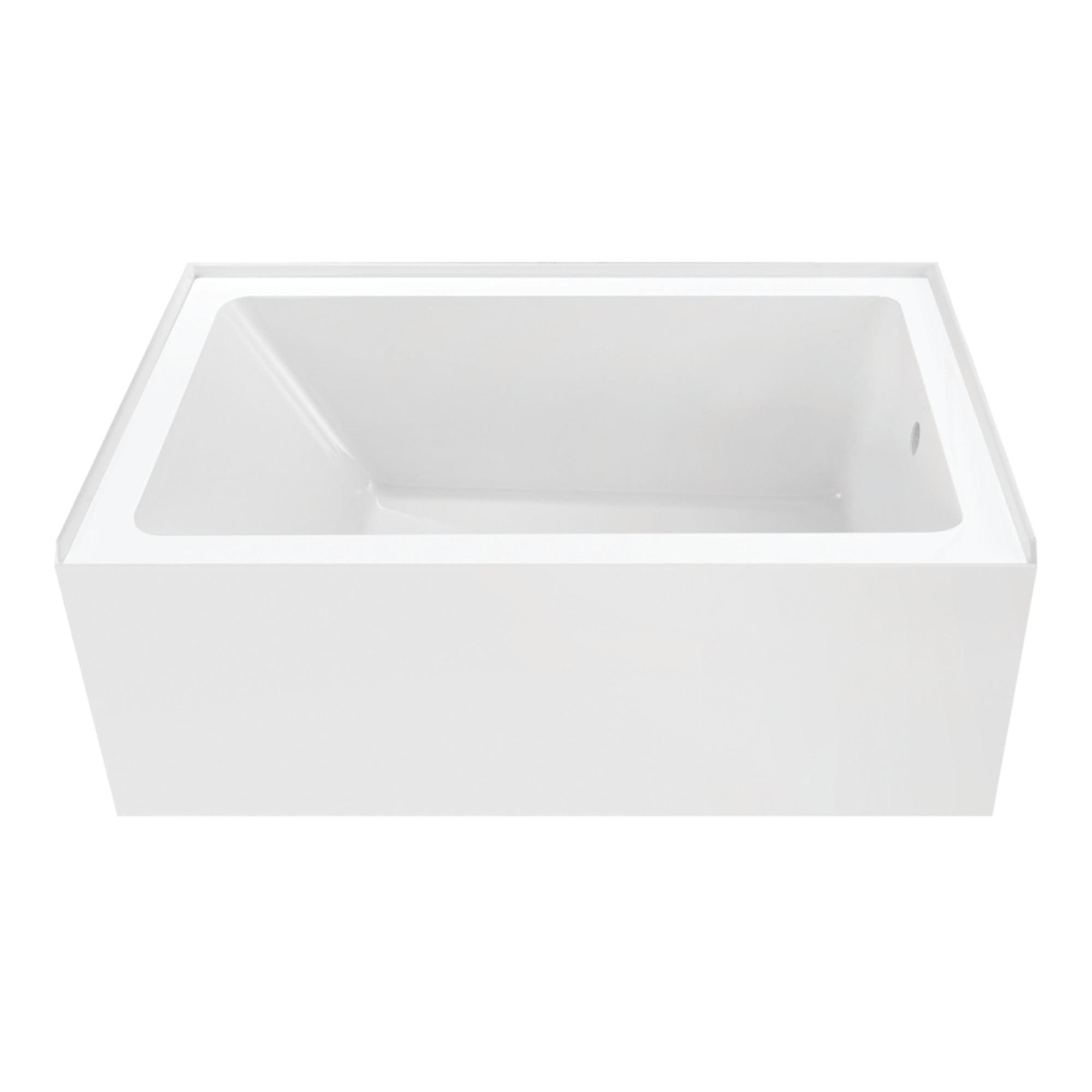 Kingston Brass Aqua Eden 54-Inch Acrylic Rectangular 3-Wall Alcove Tub