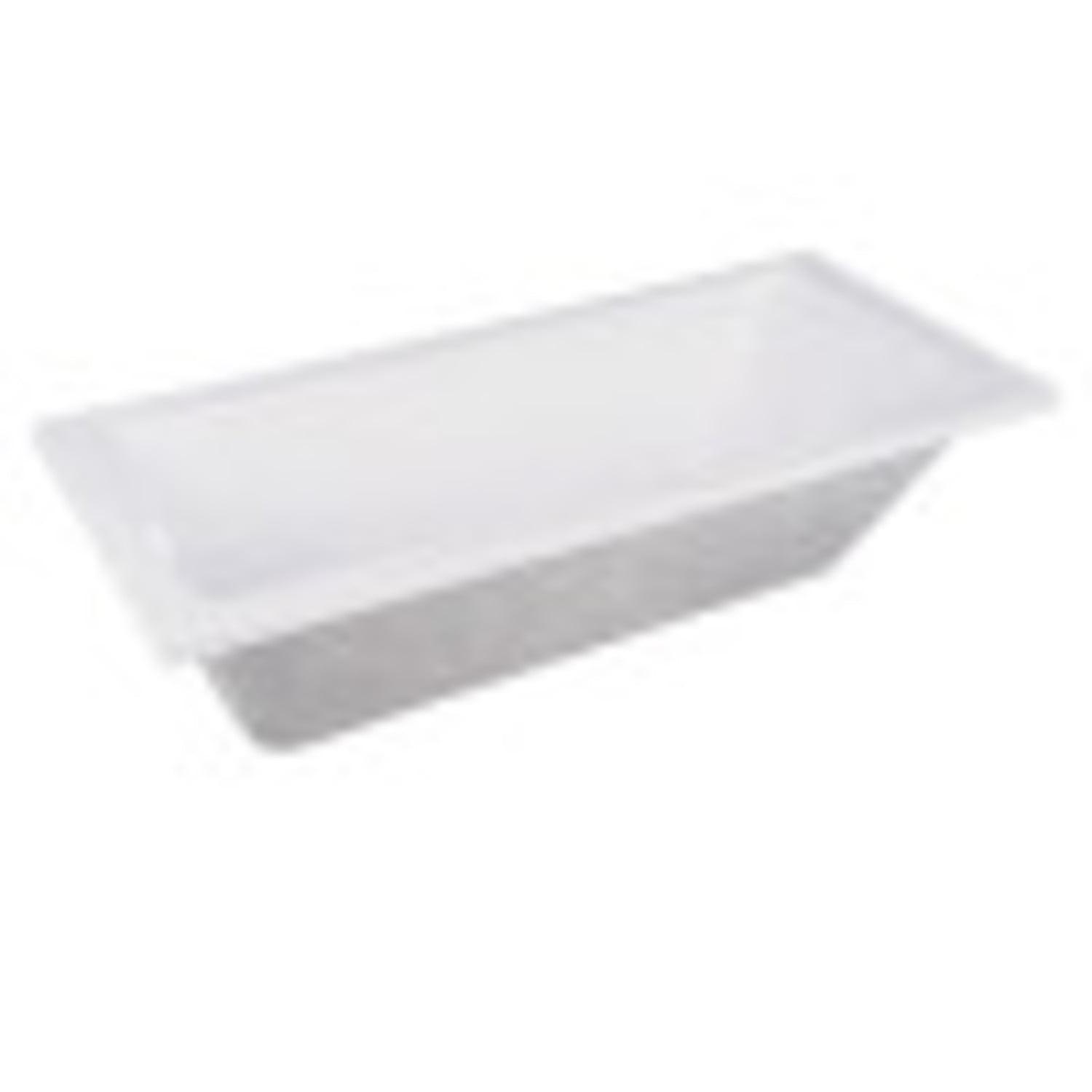 Aqua Eden 59-Inch White Acrylic Rectangular Drop-In Tub with Jets