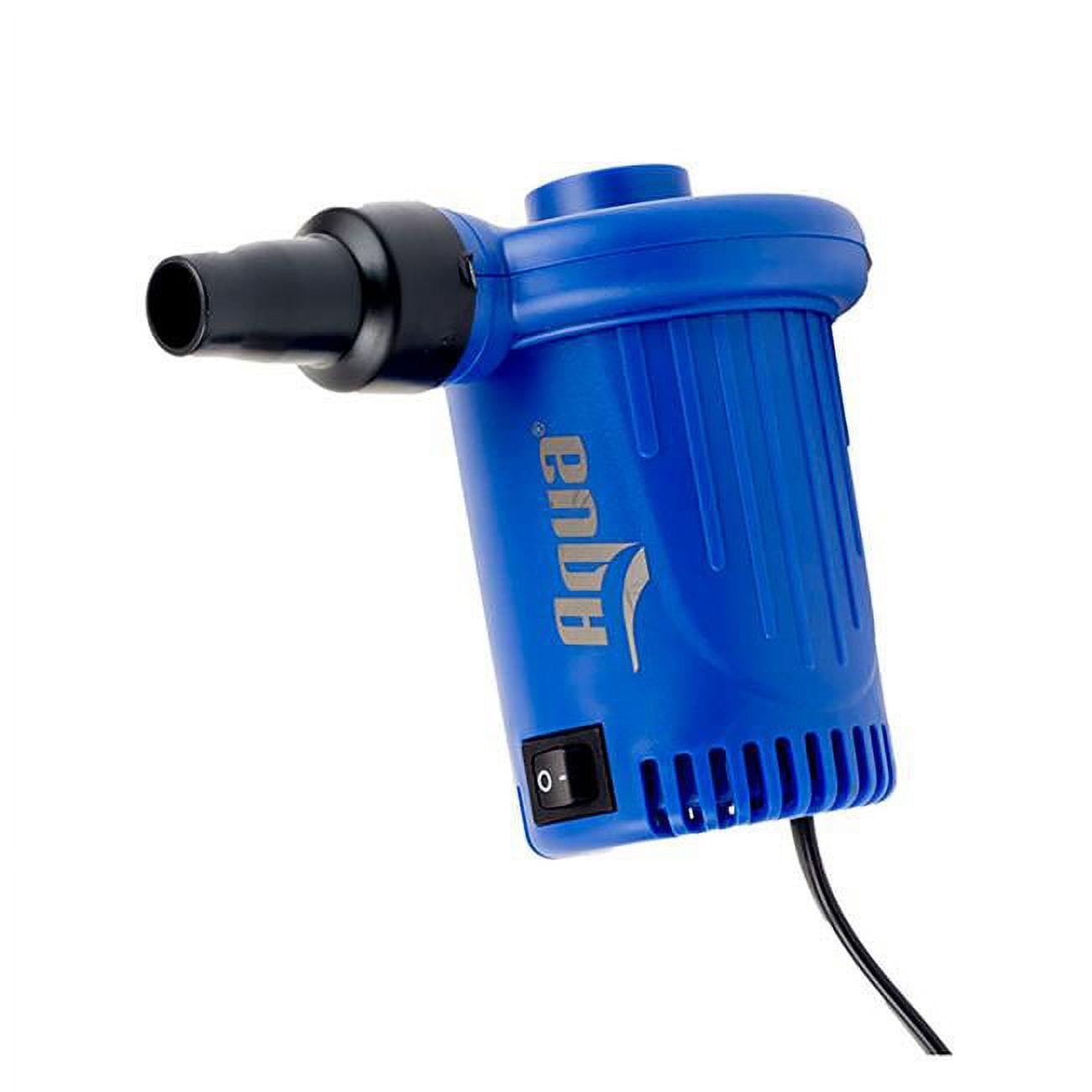 Aqua Blue 12V Electric Air Pump with 3 Nozzle Tips