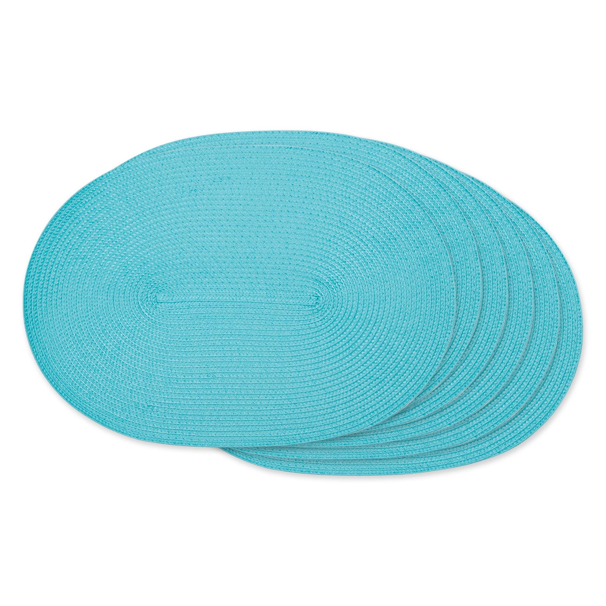 Aqua Oval Pp Woven Placemat (Set of 6)