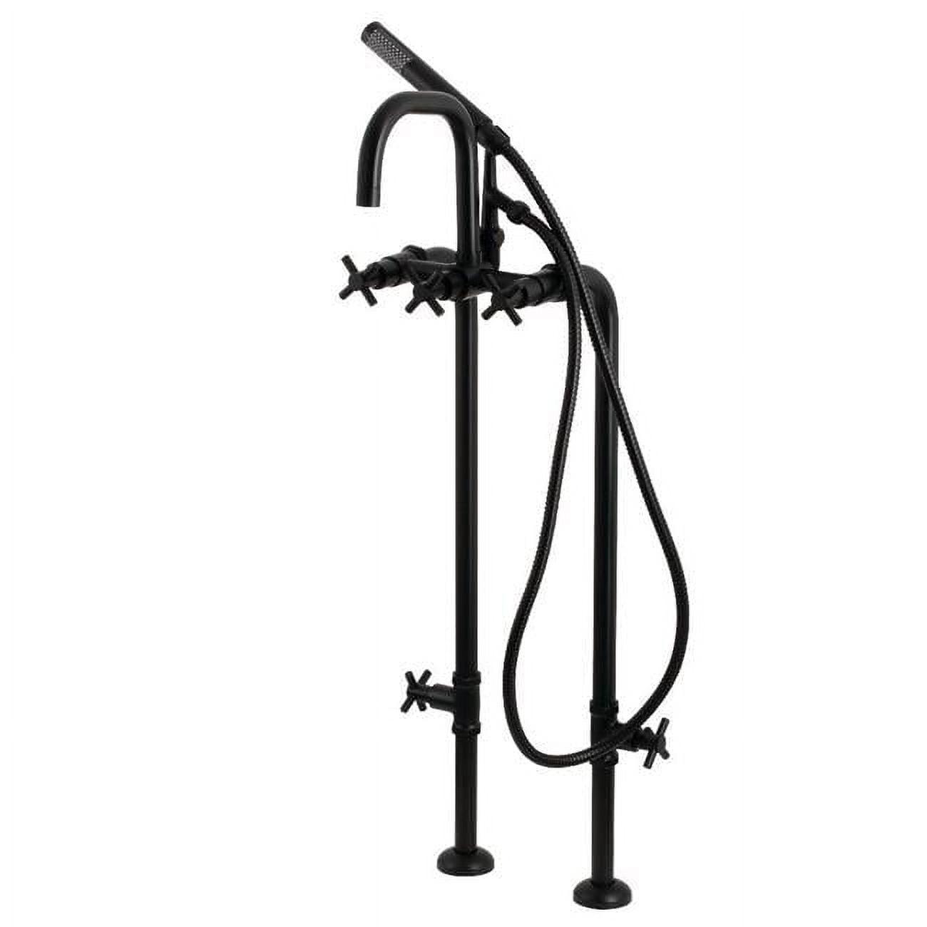 Kingston Brass Concord Freestanding Tub Faucet with Supply Line and Stop Valve