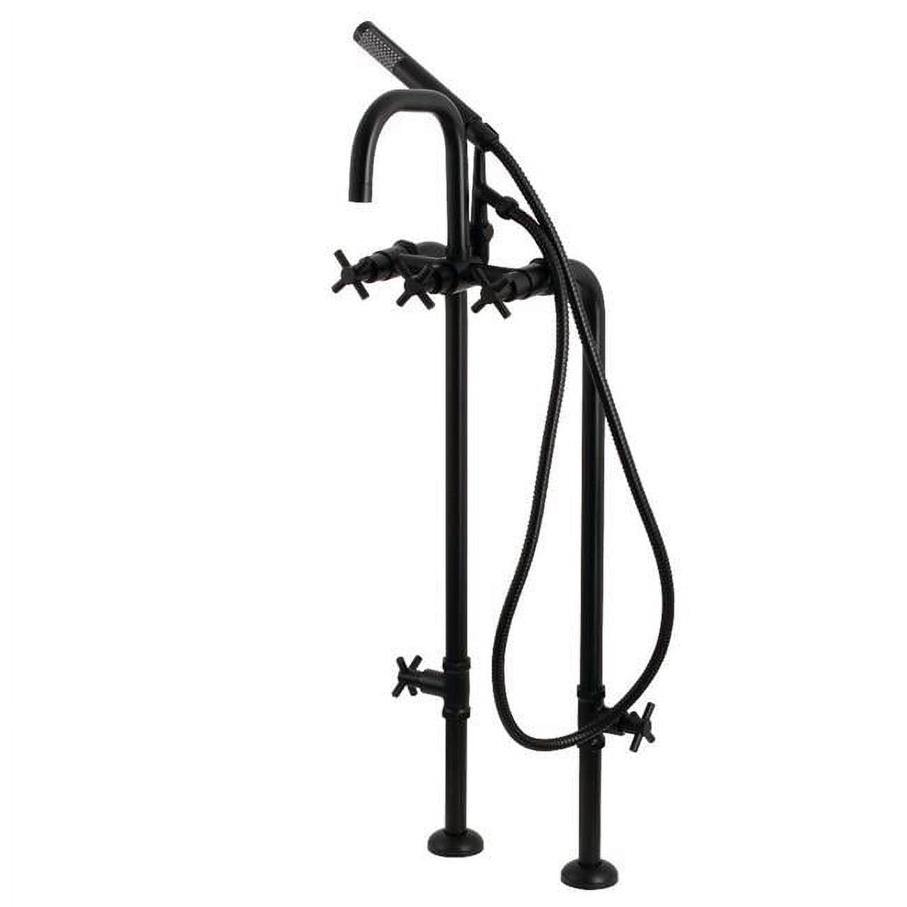 Kingston Brass Concord Freestanding Tub Faucet with Supply Line and Stop Valve