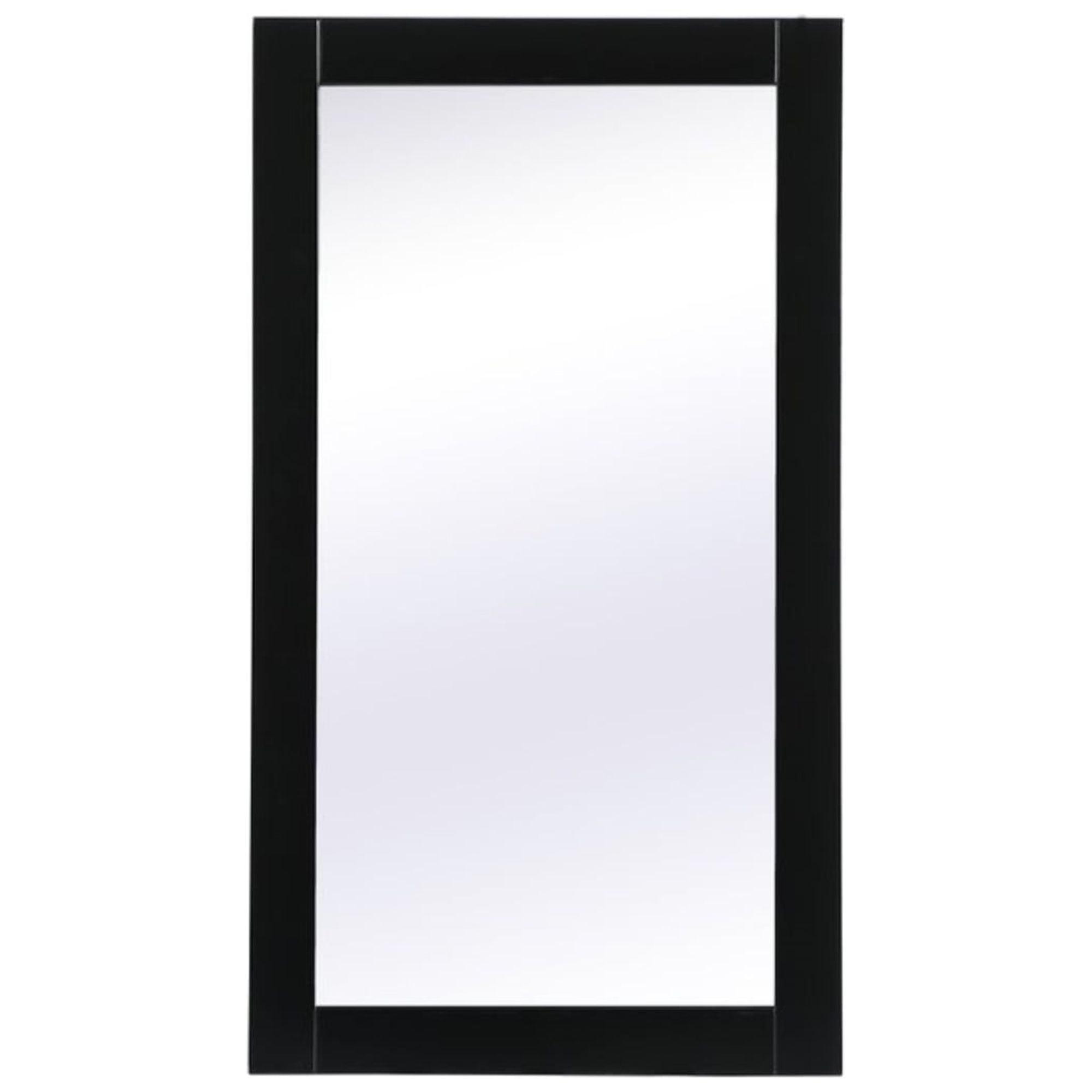 Elegant Lighting Aqua vanity mirror 18x32 inch in black