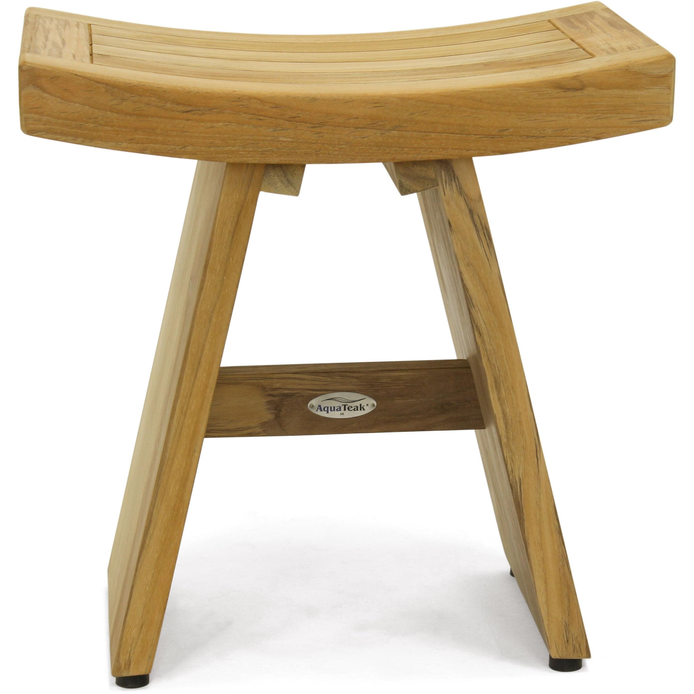 AquaTeak The Original Asia Teak Shower Bench 18" Wide - Natural Wood