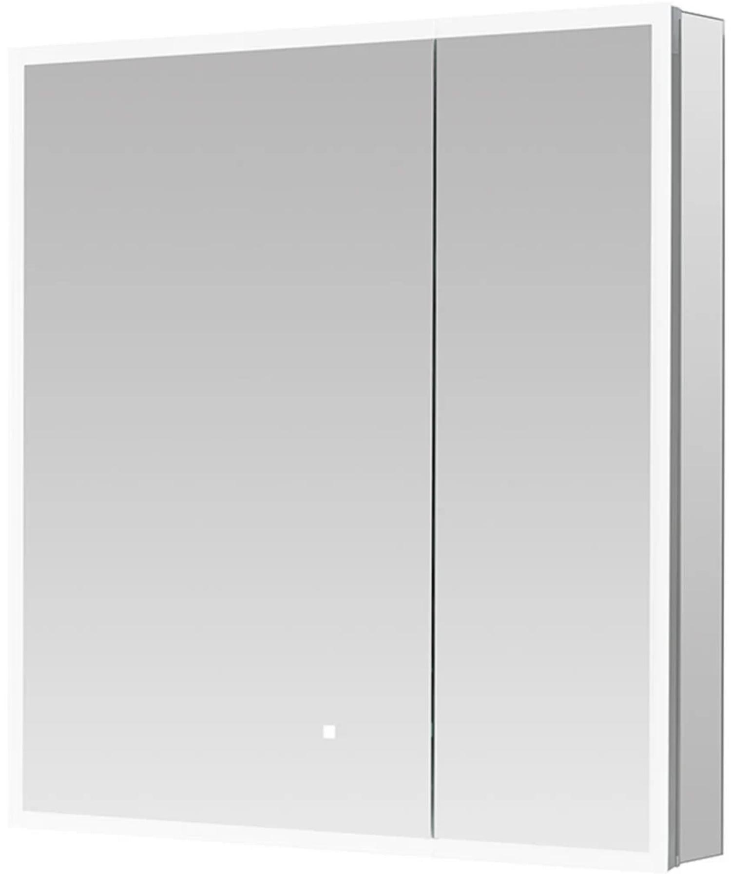 AQUADOM AQUADOM Signature Royale LED Medicine Cabinet with Defogger, Electrical Outlets, Digital Clock, Dimmer, Adjustable LED 3X Magnifying Mirror