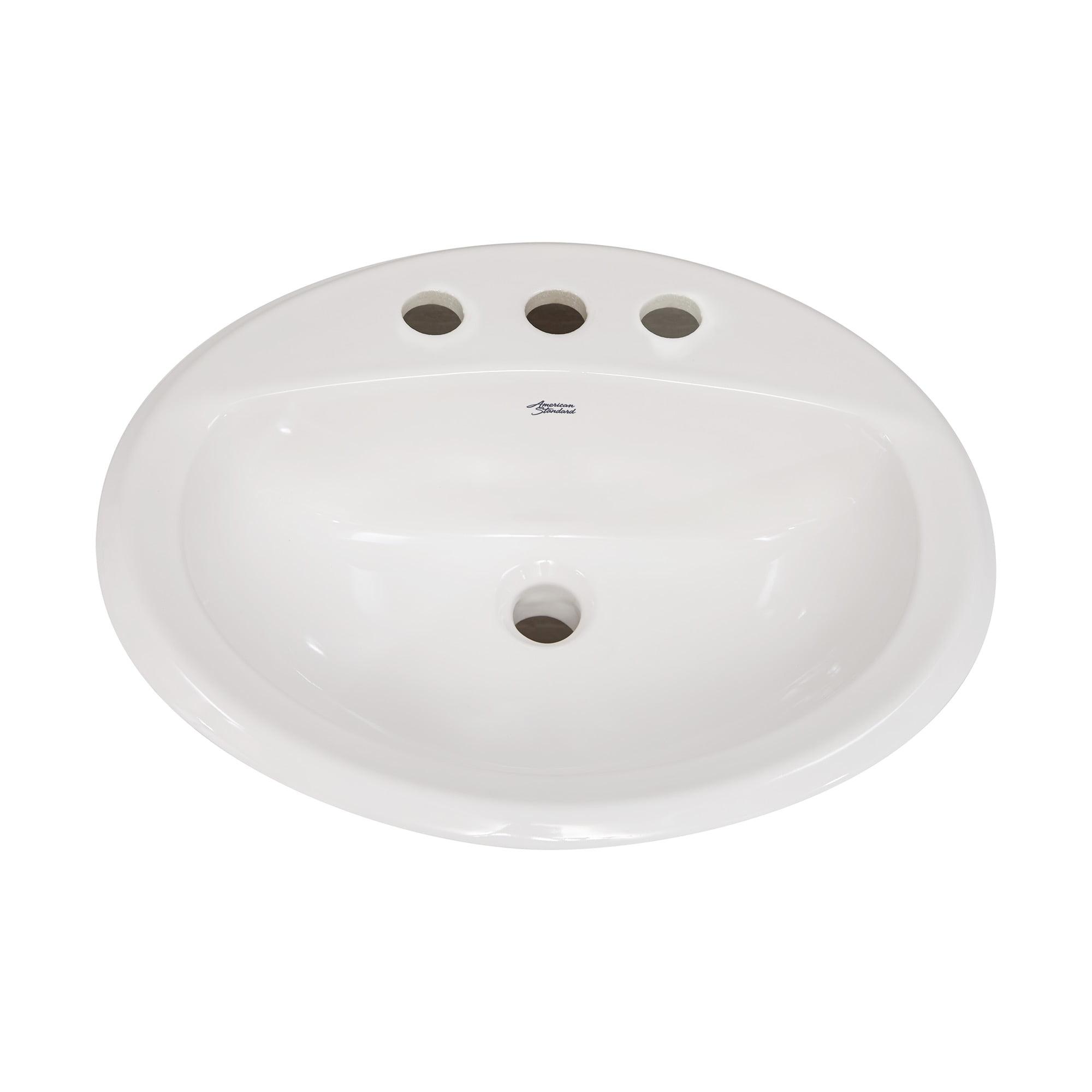 American Standard Aqualyn 17.38'' Ceramic Oval Bathroom Sink with Overflow