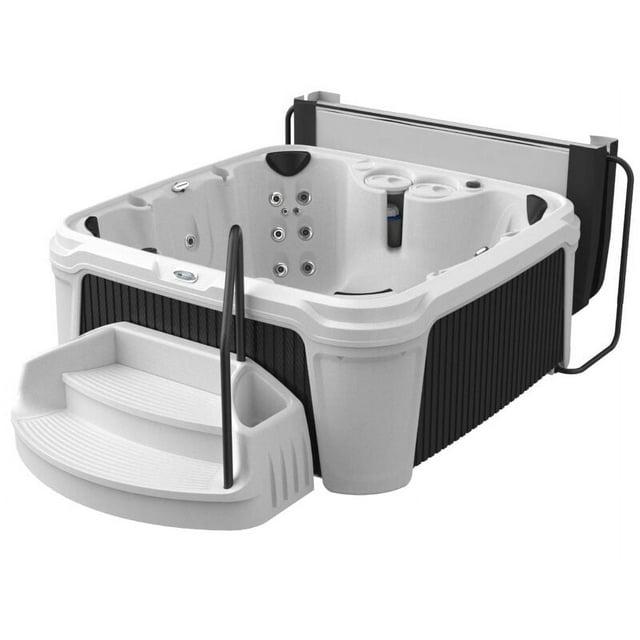 AquaRest DayDream 3500 Ensemble 7-Person 35-Jet Plug & Play Hot Tub with Ozonator, LED Waterfall, Stainless Steel Heater, Step, Cover Lifter and Ice Bucket