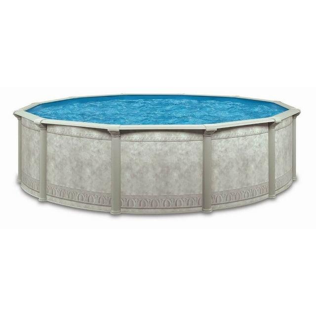 Aquarian Khaki Venetian 24' x 52" Steel Frame DIY 6- to 8-Person Above-Ground Backyard Pool – Pool Only (Accessories Sold Separately)
