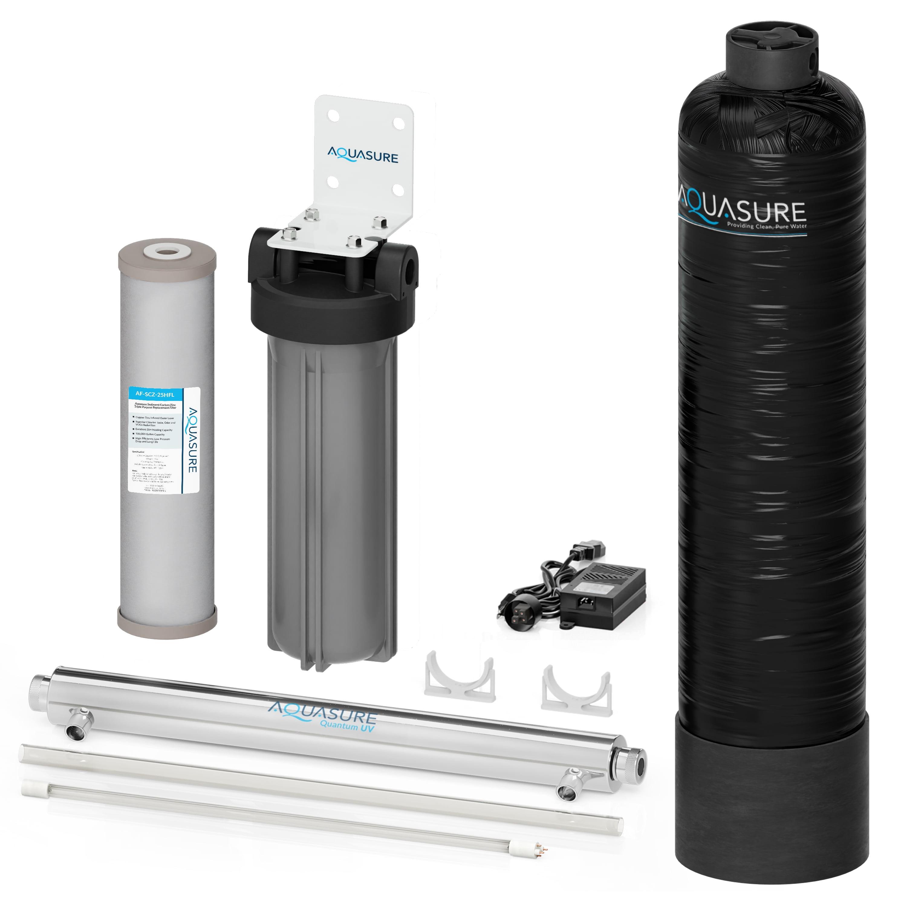 Aquasure 800K Gallons Whole House Salt-Free Water Conditioning/Descaler System with Triple Purpose Pre-Filter and 8 GPM UV Sterilizer