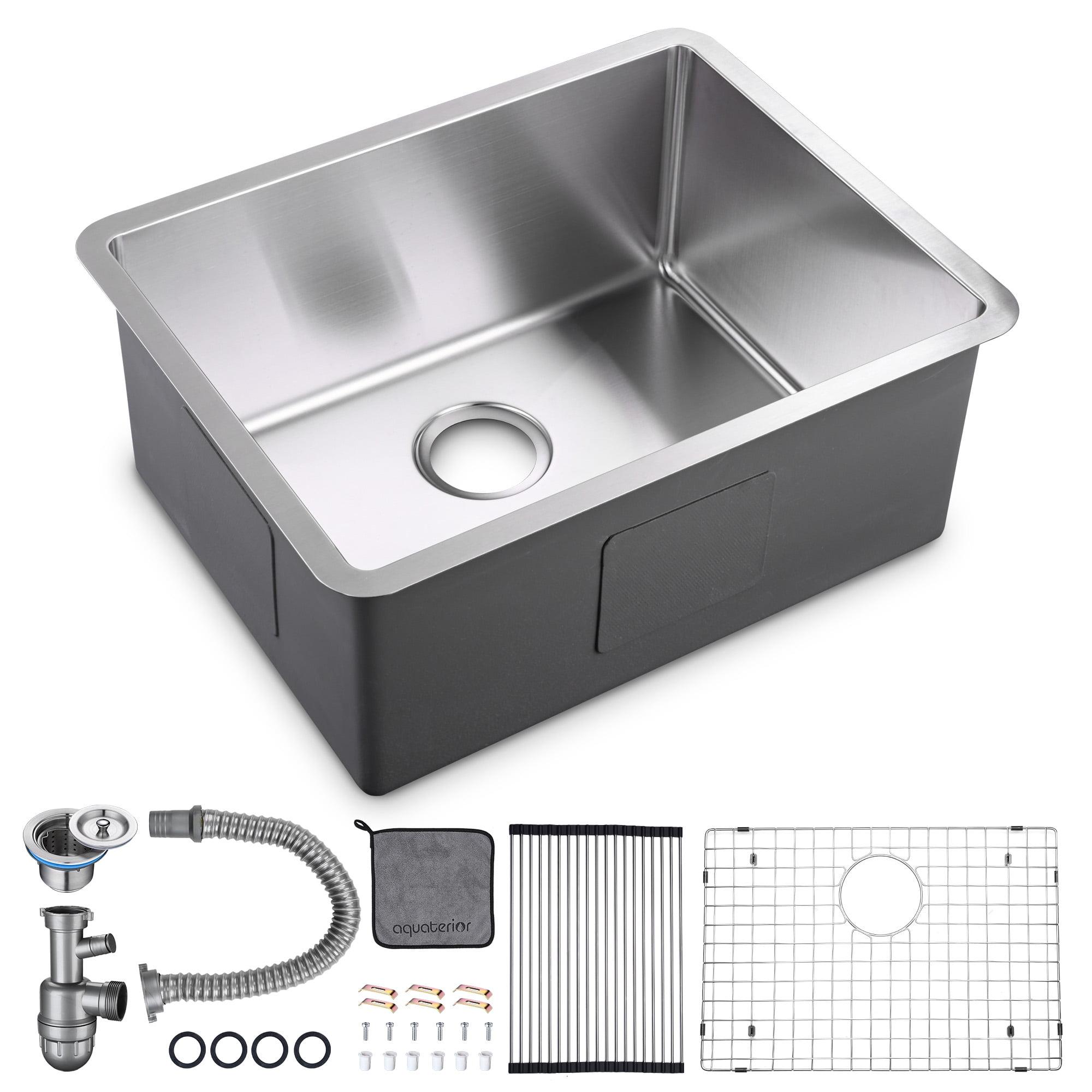 22.95'' L Undermount Single Bowl Stainless Steel Kitchen Sink