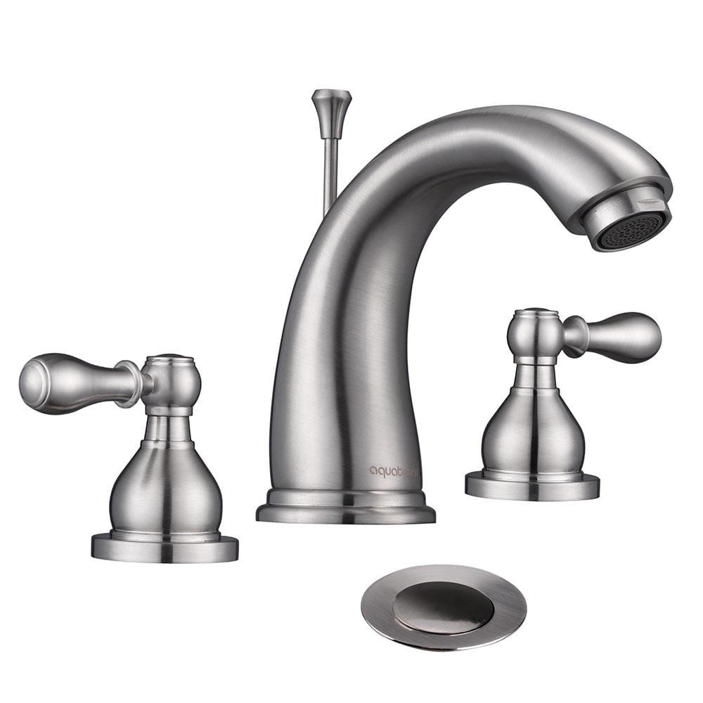 Widespread 2-handle Bathroom Faucet with Drain Assembly