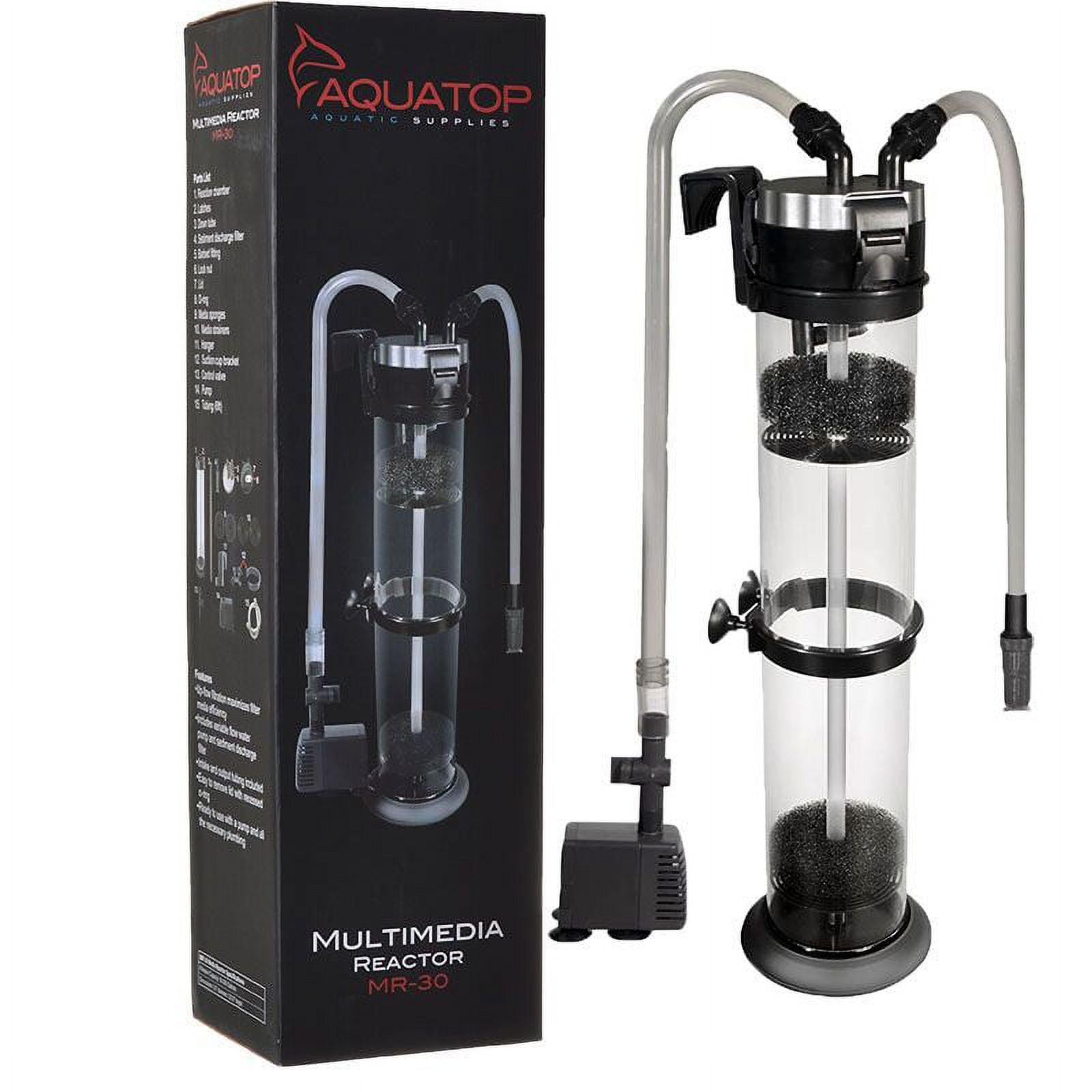 Aquatop 152GPH Aquarium Media Reactor with pump, 50-200 Gallon Fish Tank Capacity, MR-30