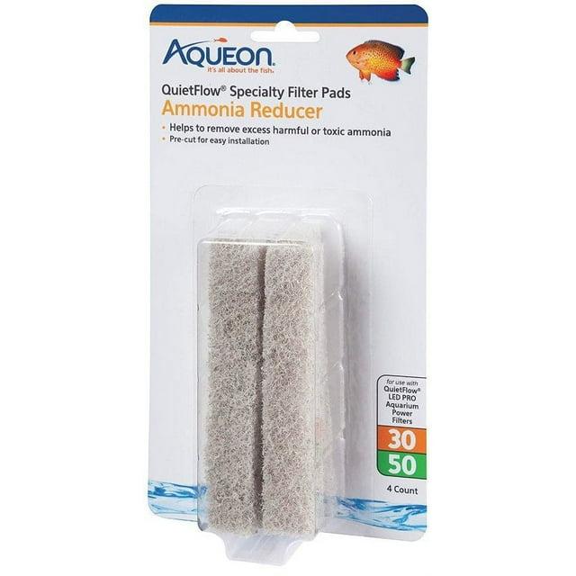 Aqueon Replacement Specialty Filter Pads Ammonia Reducer 30/50, 4 Pack