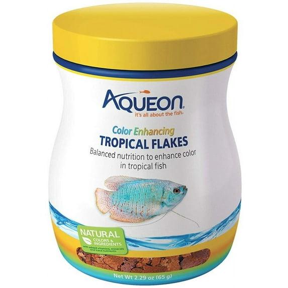Aqueon Color Enhancing Tropical Flakes Fish Food