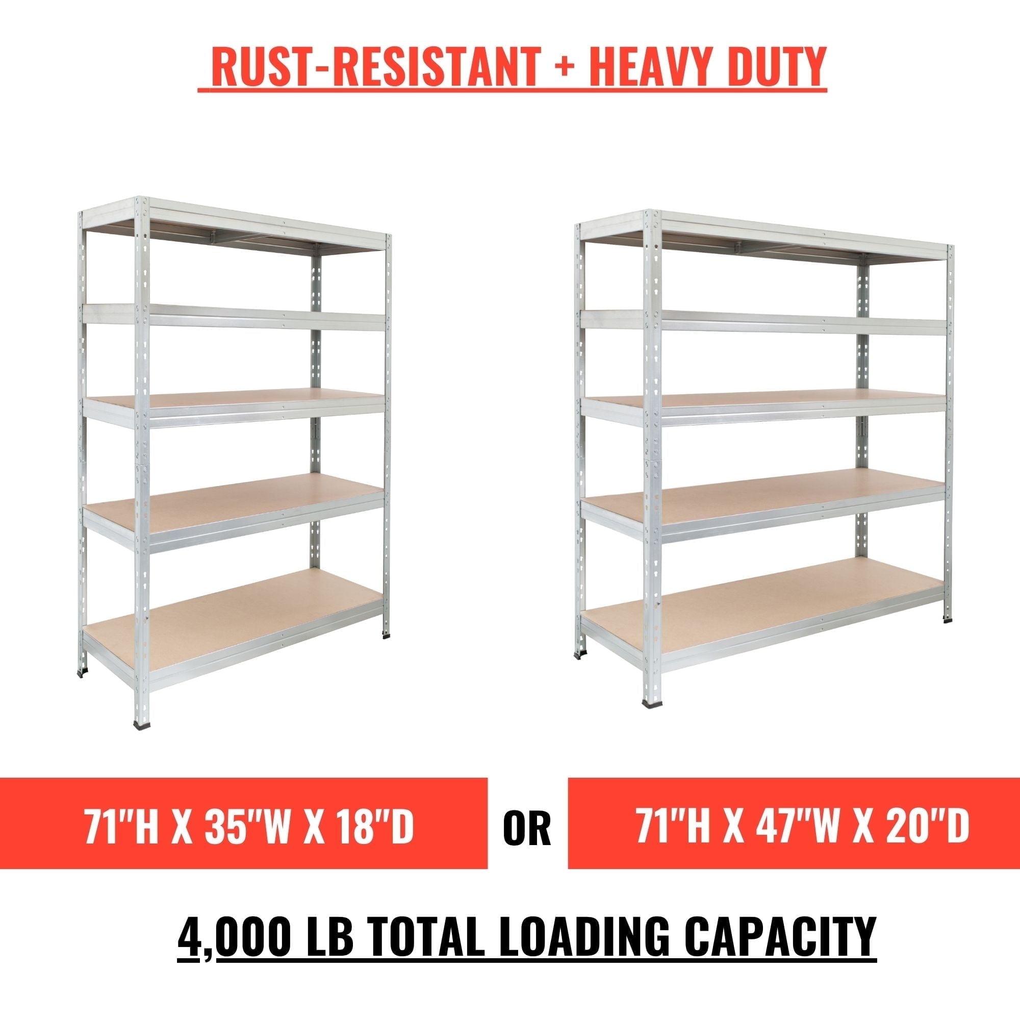 AR Shelving Rust Resistant Heavy Duty Steel Rack Series for Industry, Commercial and Garage
