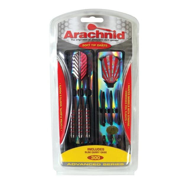 Arachnid Juego de Dardos de Punta Suave a Rayas con Barriles Recubiertos, Vuelos en Relieve y Estuche de Transporte (16 Gramos)
