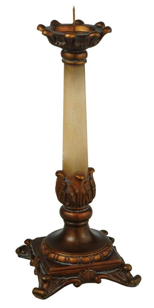 Arcadia Bronze and Ivory 10" Candlestick