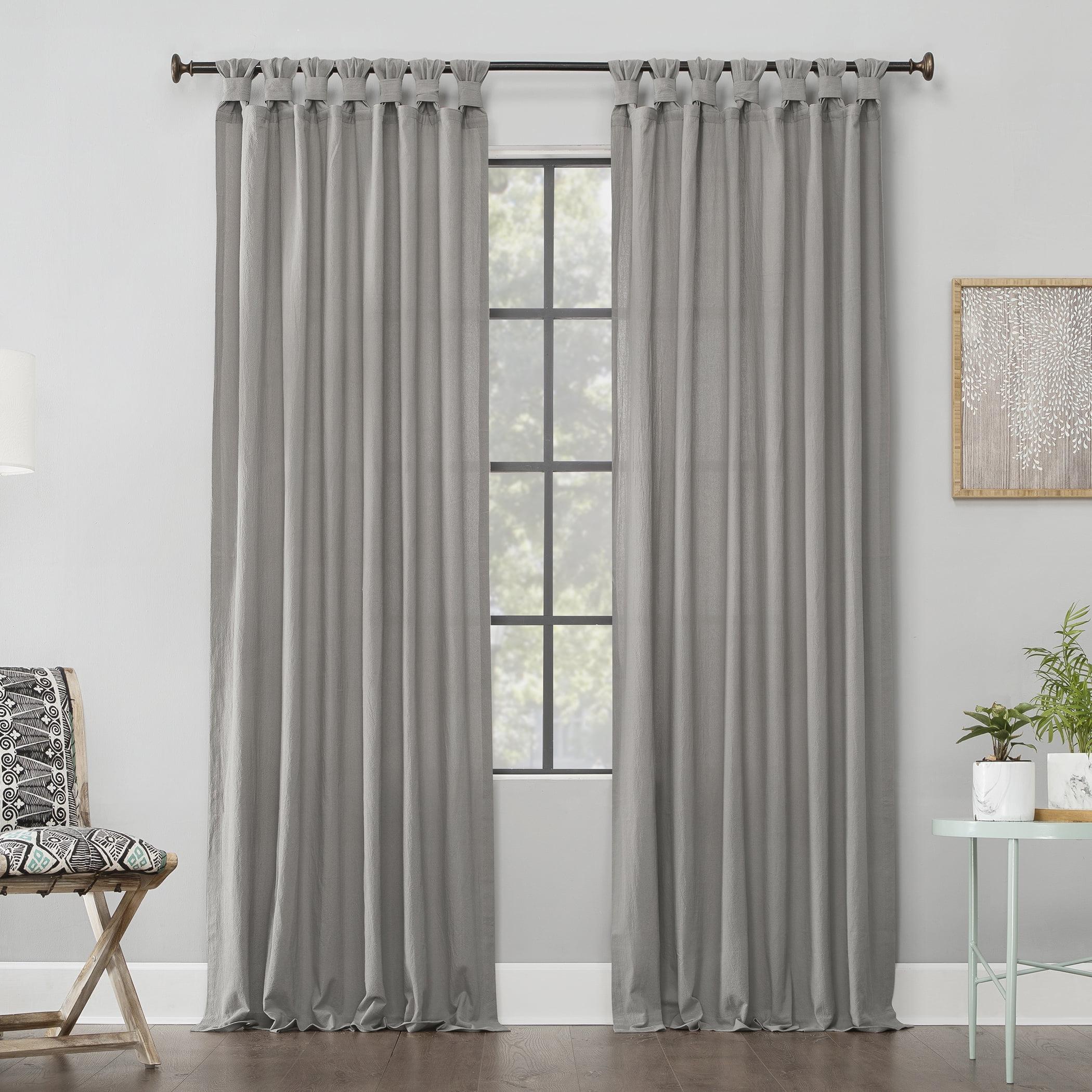 Archaeo Sarro Washed Cotton Semi-Sheer Tab Top Curtain Panel