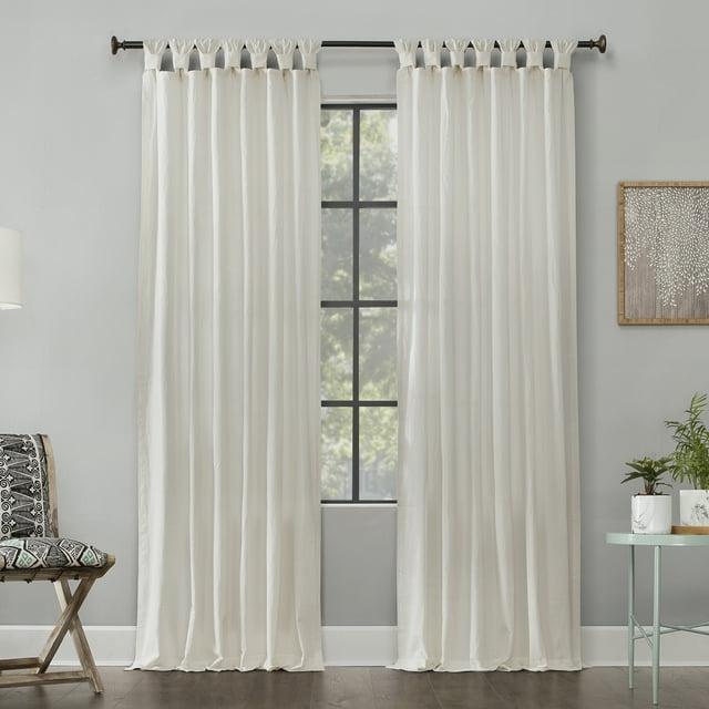 Hokku Designs 52"W x 84"L Washed Cotton Twist Tab Curtain