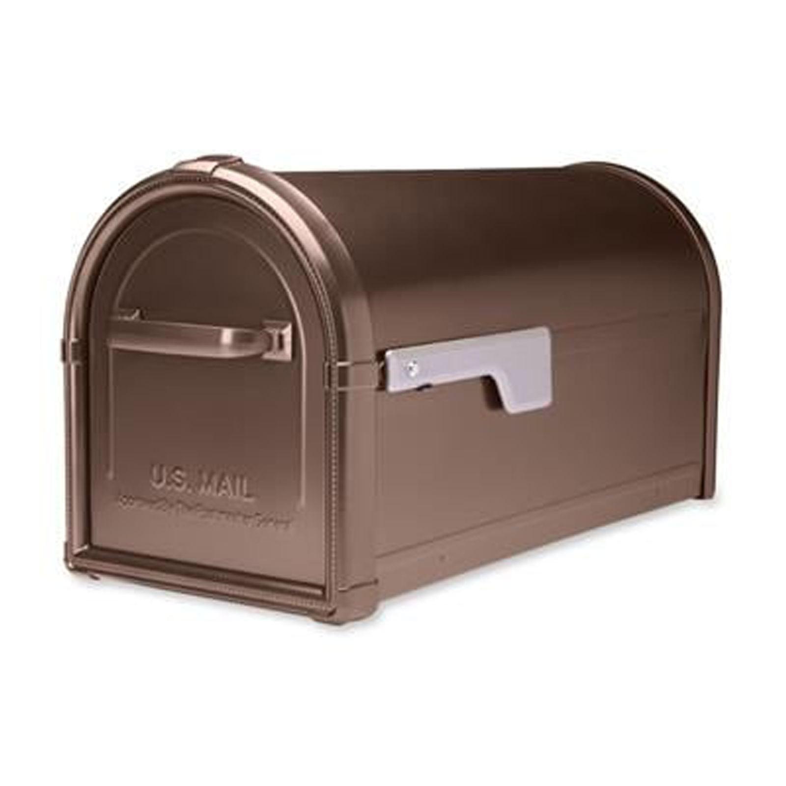 Copper Medium Post Mount Lockable Aluminum Mailbox