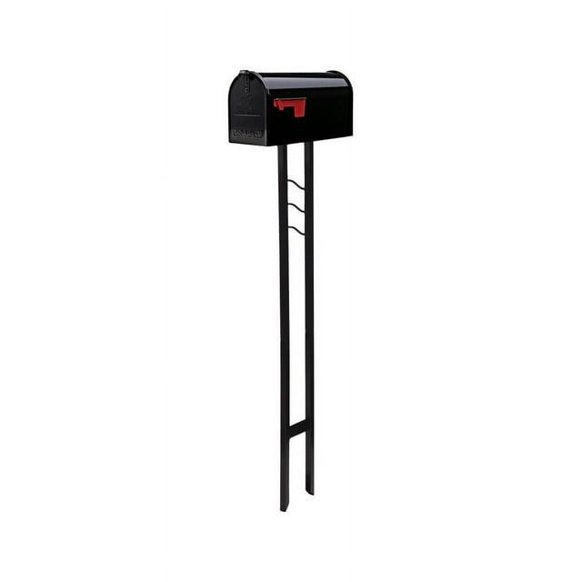 Mailbox-To-Go Classic Galvanized Steel Post Mount Mailbox, Black