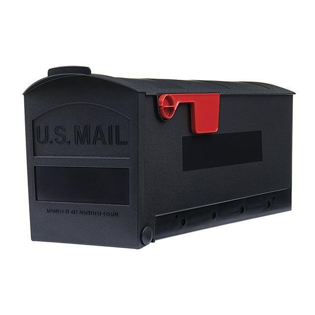 Architectural Mailboxes Patriot Plastic, Medium, Post-Mount Mailbox in Black