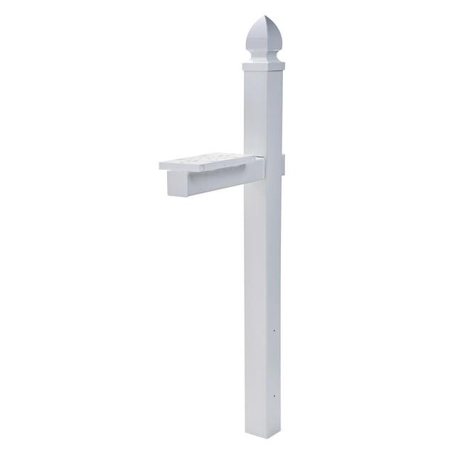 Gibraltar Mailboxes Whitley 57 in. White PVC Mailbox Post