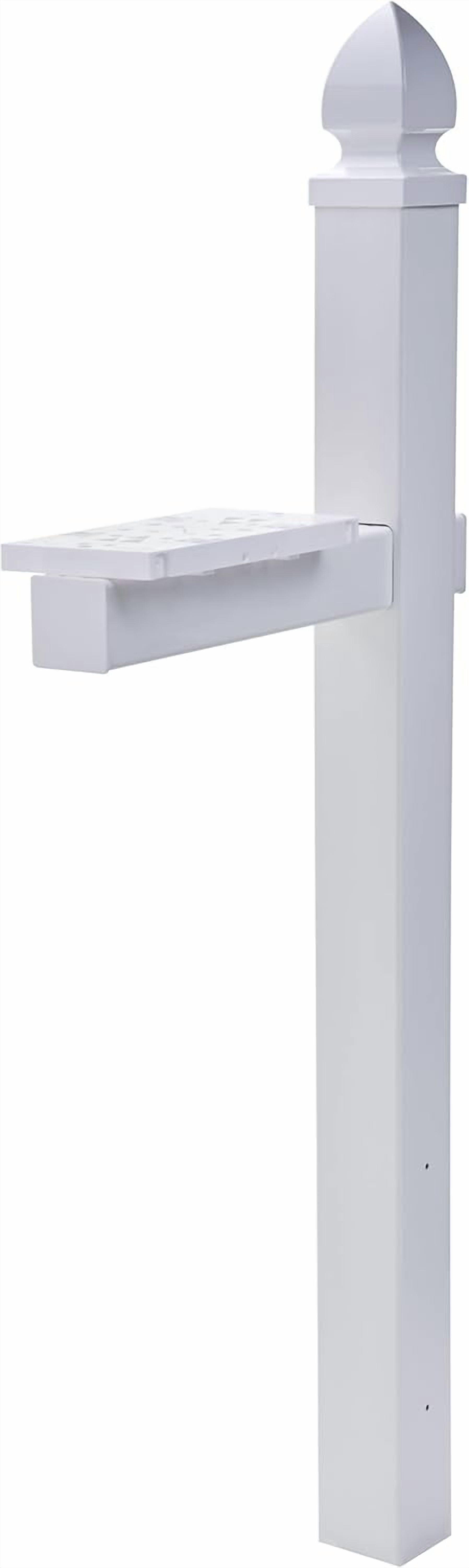 Gibraltar Mailboxes Whitley 57 in. White PVC Mailbox Post