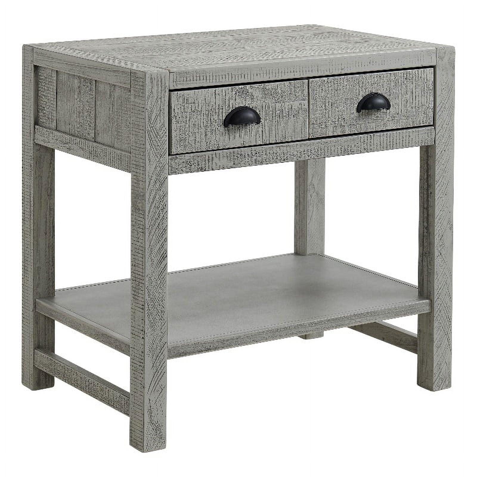 Arden 28" W Bohemian Style Rectangular Nightstand With 2 Drawers 1 Open Shelf With Hidden Fasteners