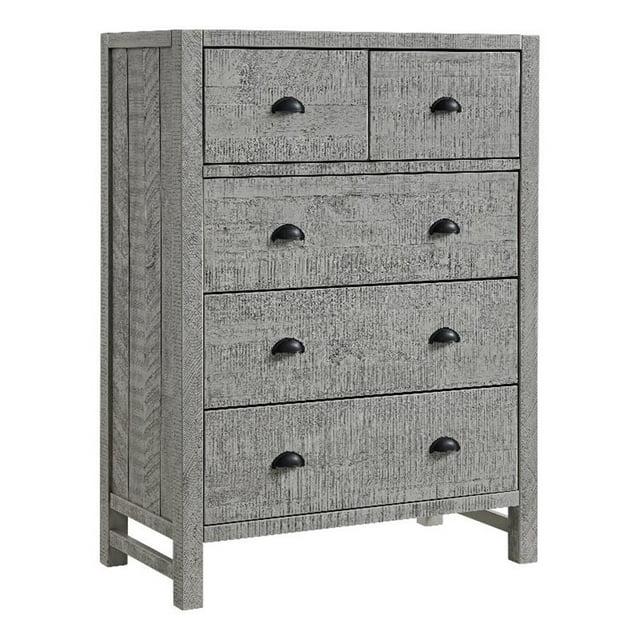 Alaterre Arden 36" W Bohemian Style Rectangular Chest With 5 Drawers, With Hidden Fasteners