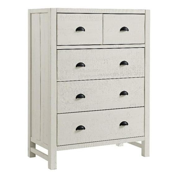 Alaterre Arden 36" W Bohemian Style Rectangular Chest With 5 Drawers, With Hidden Fasteners