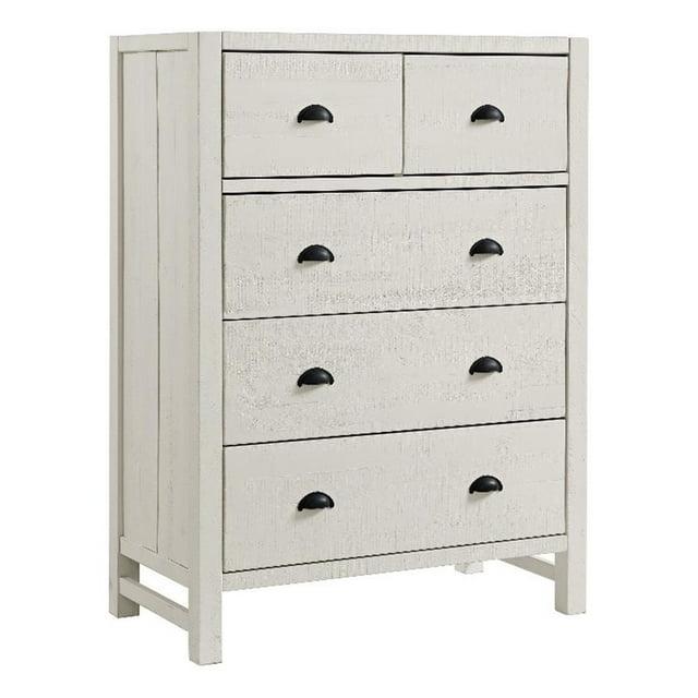 Alaterre Arden 36" W Bohemian Style Rectangular Chest With 5 Drawers, With Hidden Fasteners