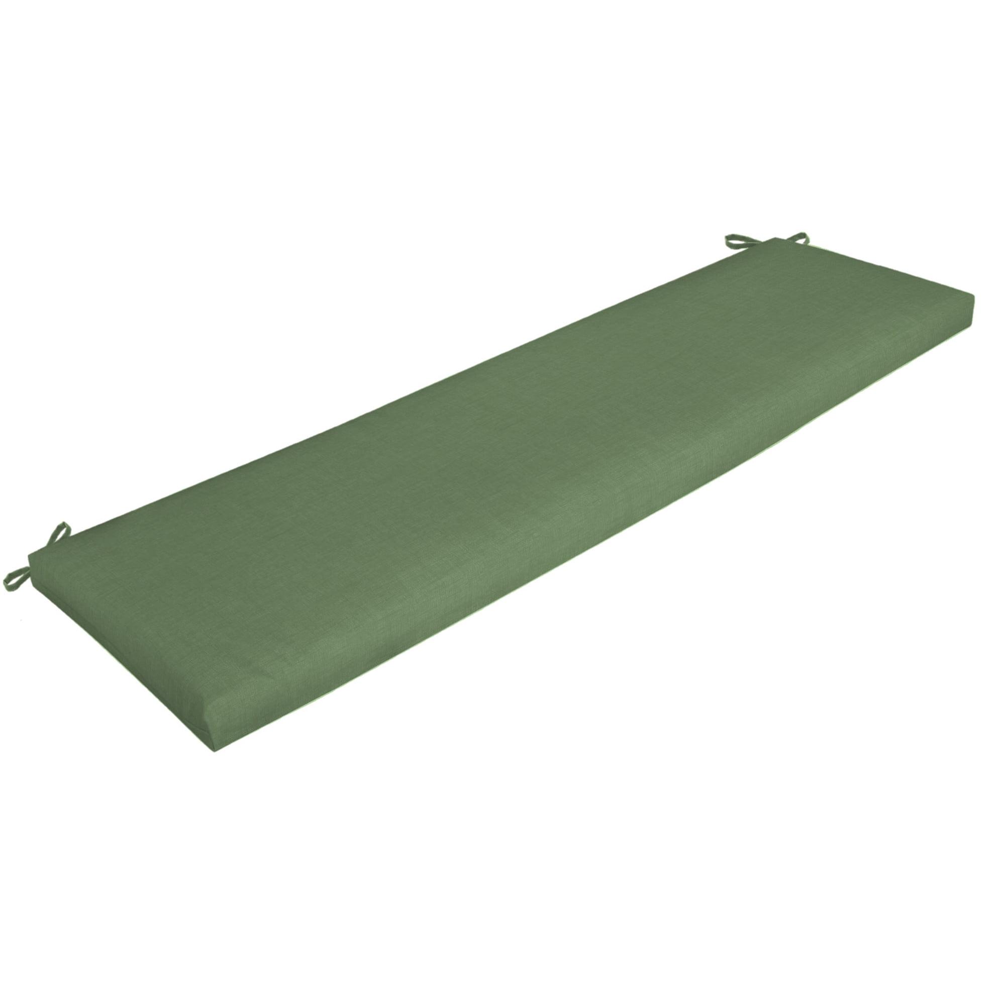 Moss Green Outdoor Polyester Bench Cushion 46"