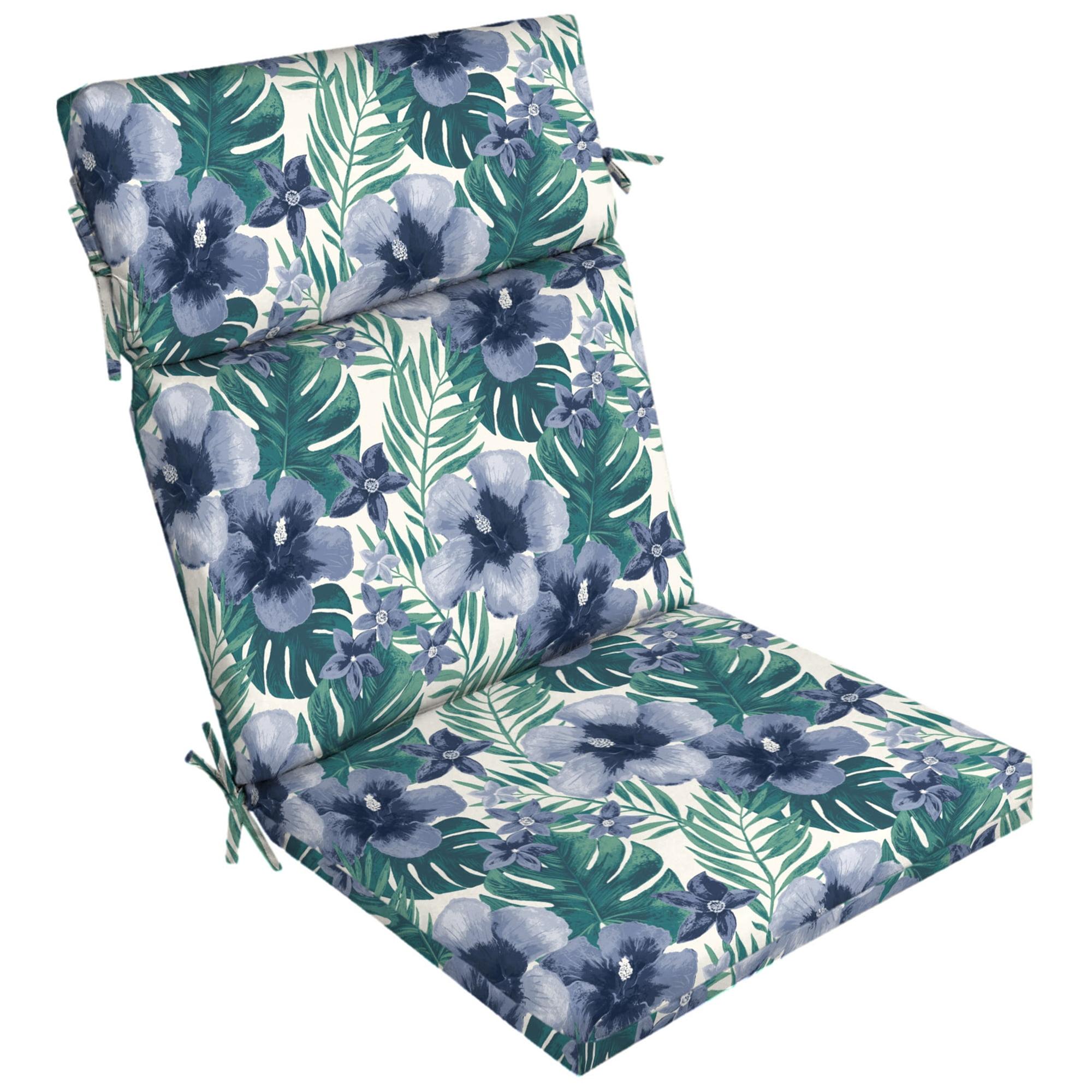 Salome Tropical Blue 21"x20" Outdoor Dining Chair Cushion