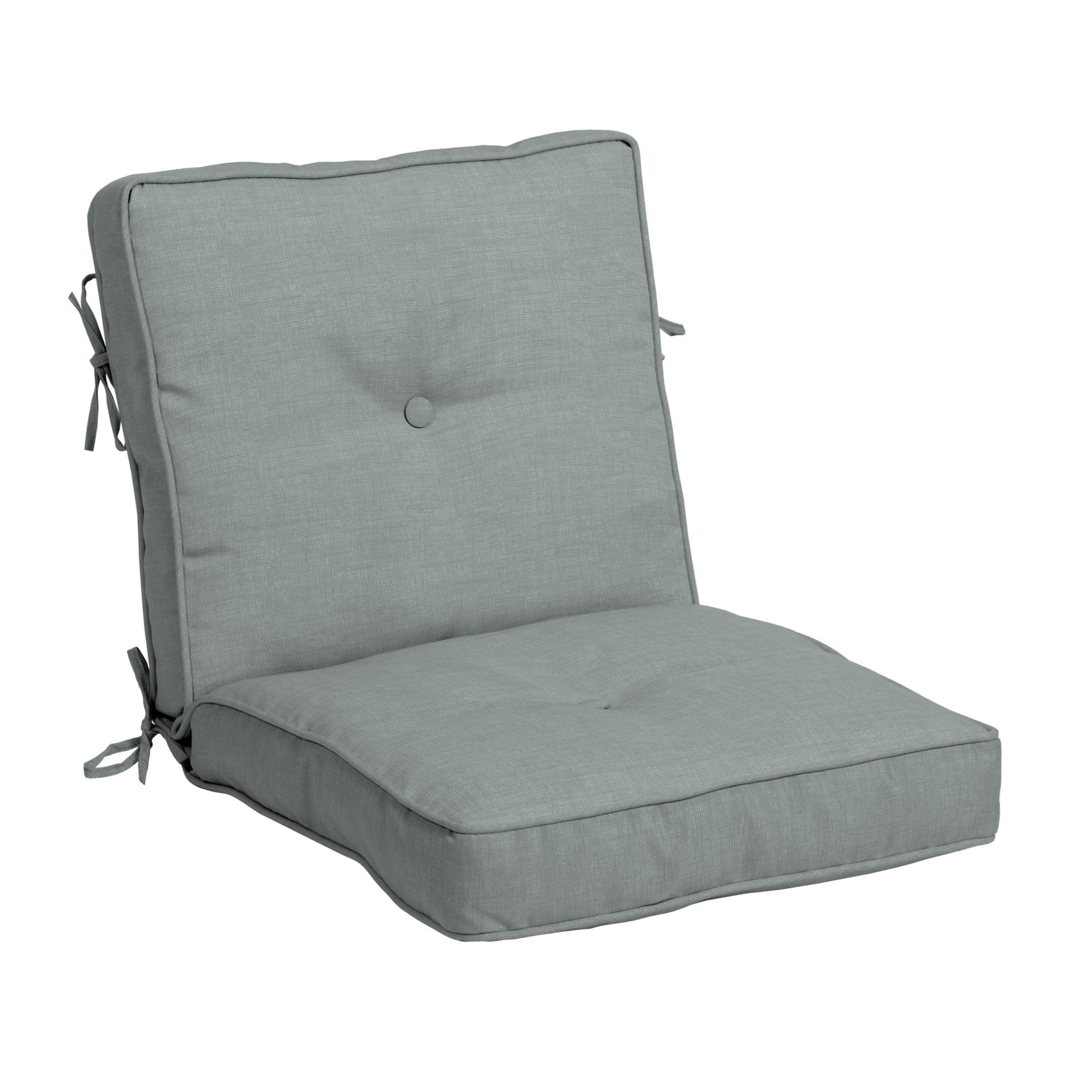 Stone Grey Leala Mid-Back Outdoor Dining Chair Cushion