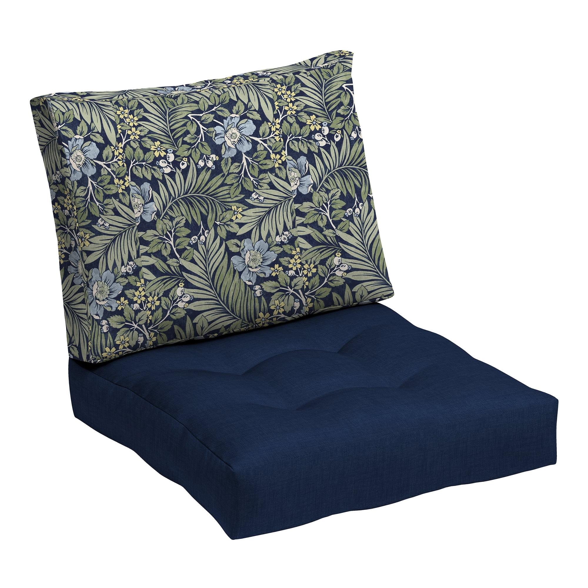 ARDEN Outdoor Plush Modern Tufted Blowfill Deep Seat Set, 24 x 24, Rain-Proof, Fade Resistant, Deep Seat Bottom and Back Cushion 24 x 24