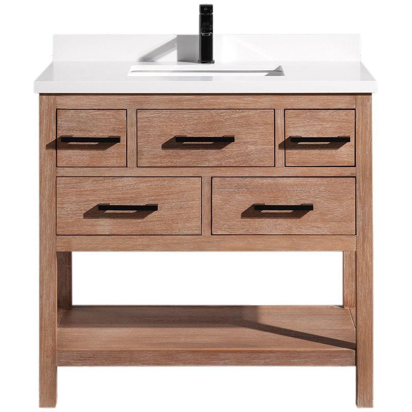 Ari Kitchen & Bath Betty 36'' Single Bathroom Vanity with Quartz Top