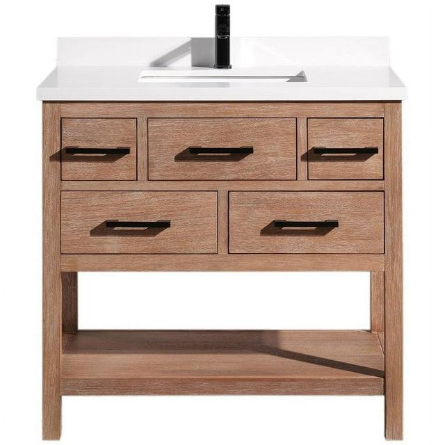 Ari Kitchen & Bath Betty 36'' Single Bathroom Vanity with Quartz Top