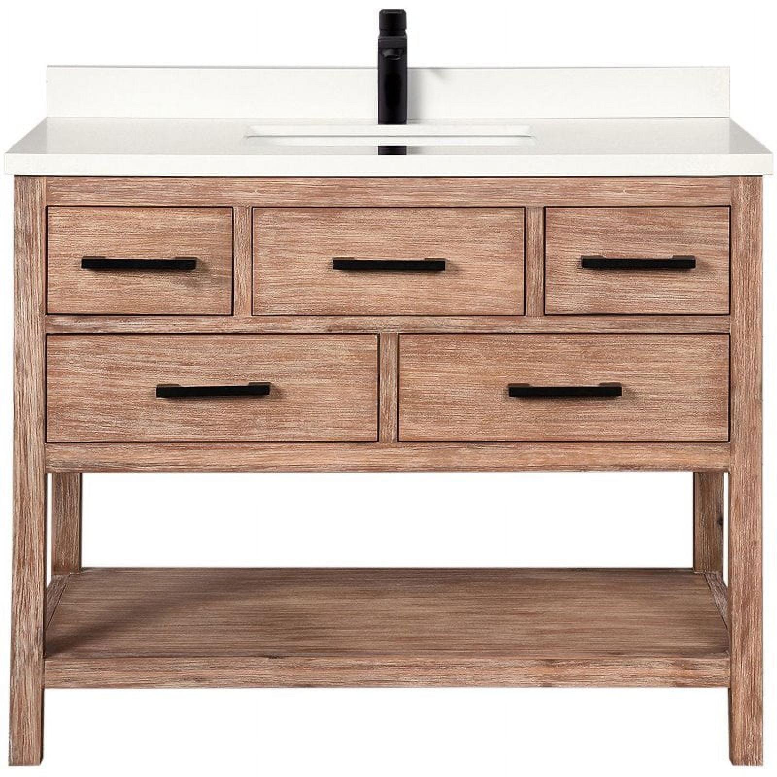 Ari Kitchen & Bath Betty 42'' Single Bathroom Vanity with Quartz Top
