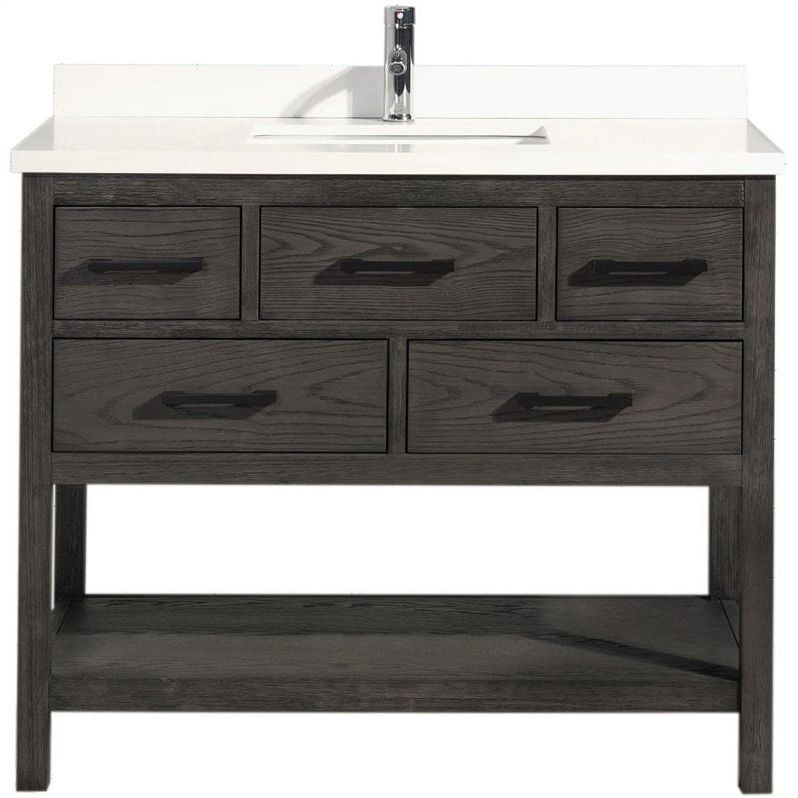 Ari Kitchen & Bath Betty 42'' Single Bathroom Vanity with Quartz Top