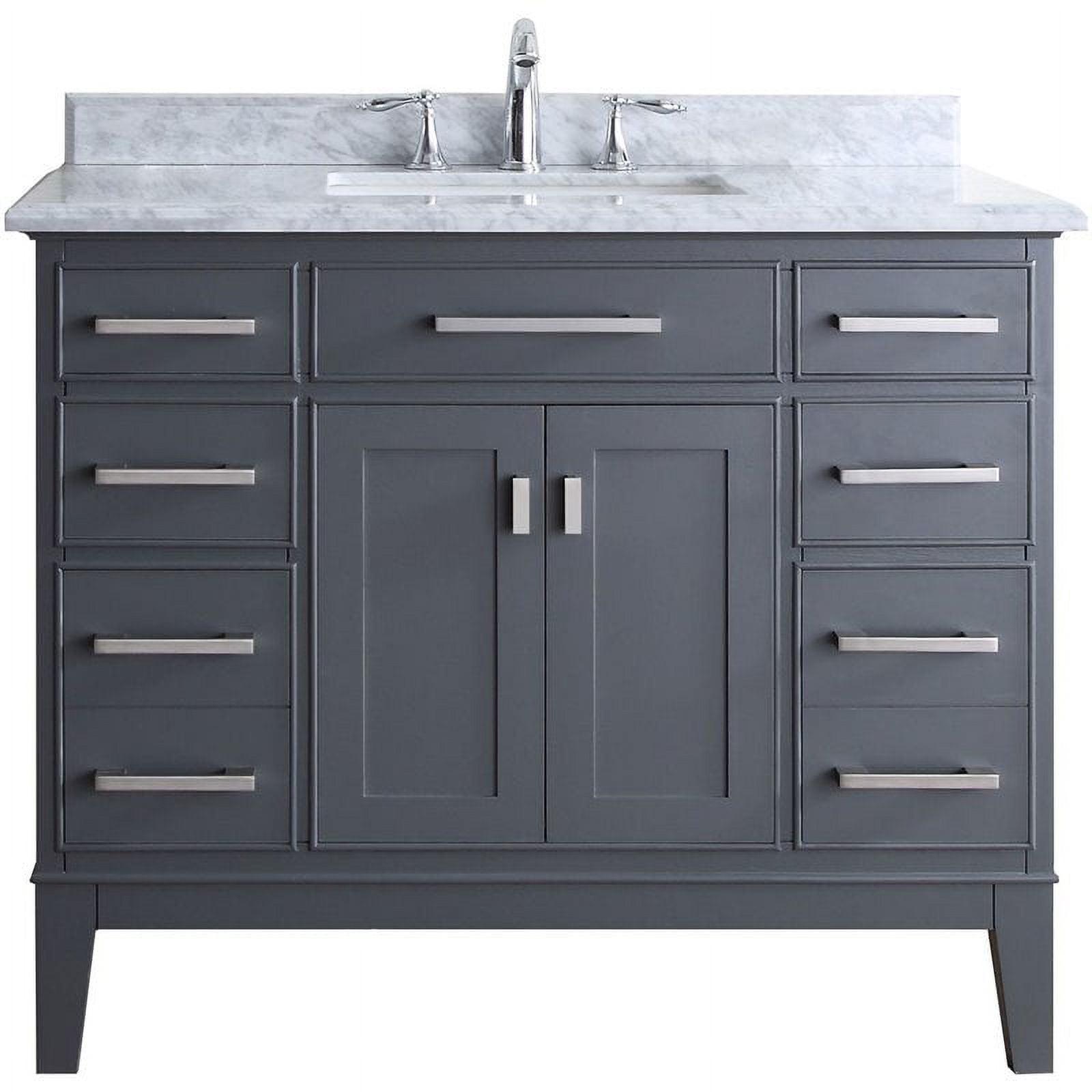 Ari Kitchen & Bath Danny 42" Solid Wood Bathroom Vanity in Maple Gray