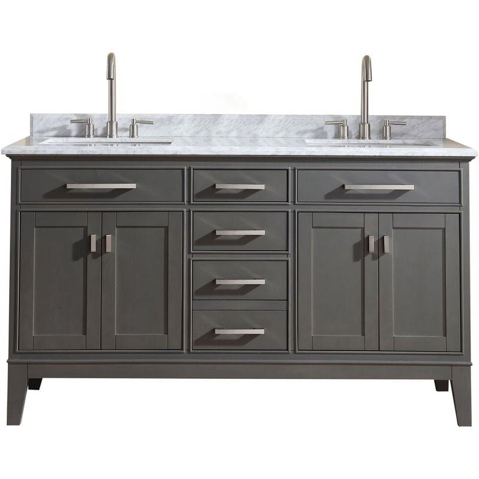Ari Kitchen & Bath Danny 60" Solid Wood Bathroom Vanity in Maple Gray