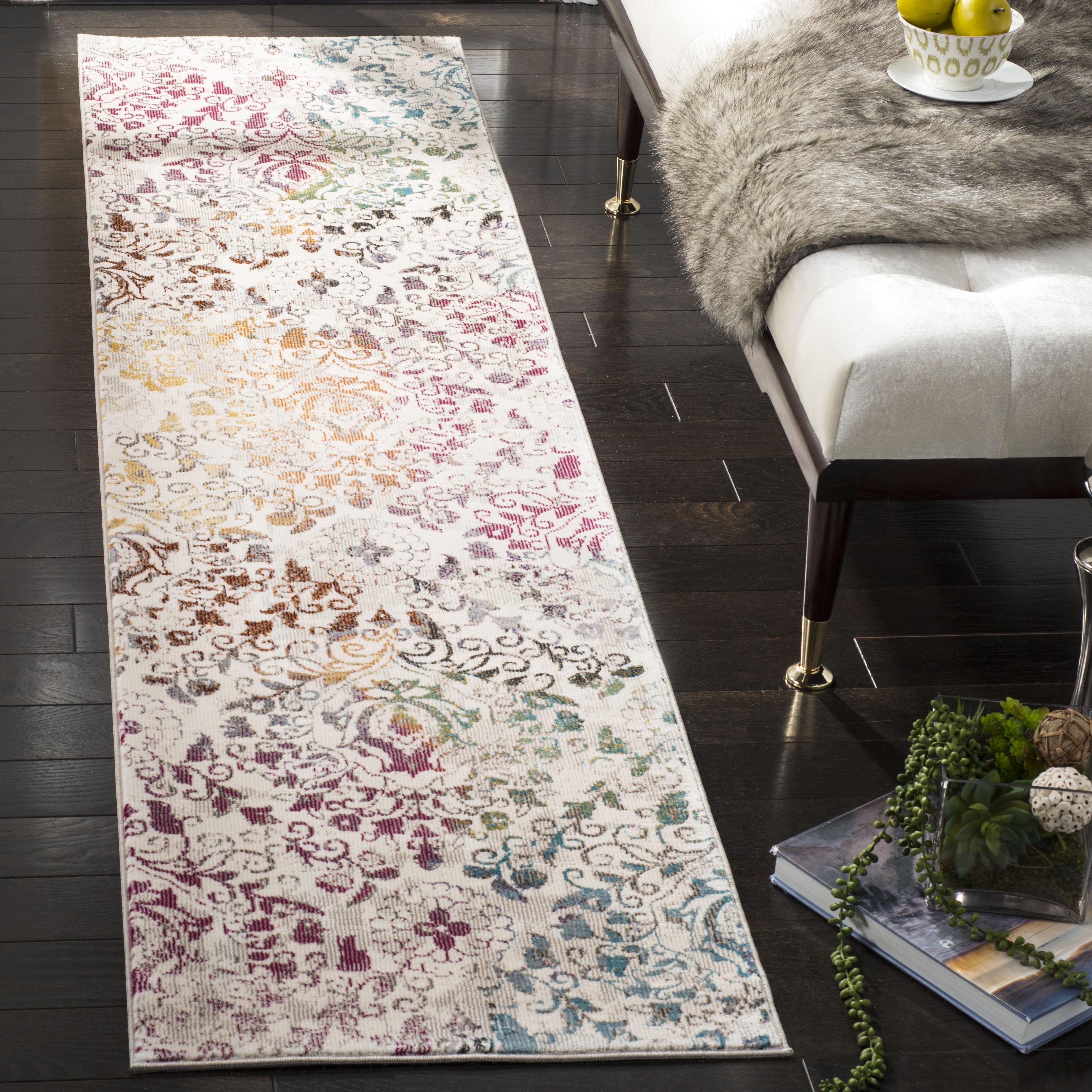 Elegant Off-White Multi-Pattern Transitional Area Rug