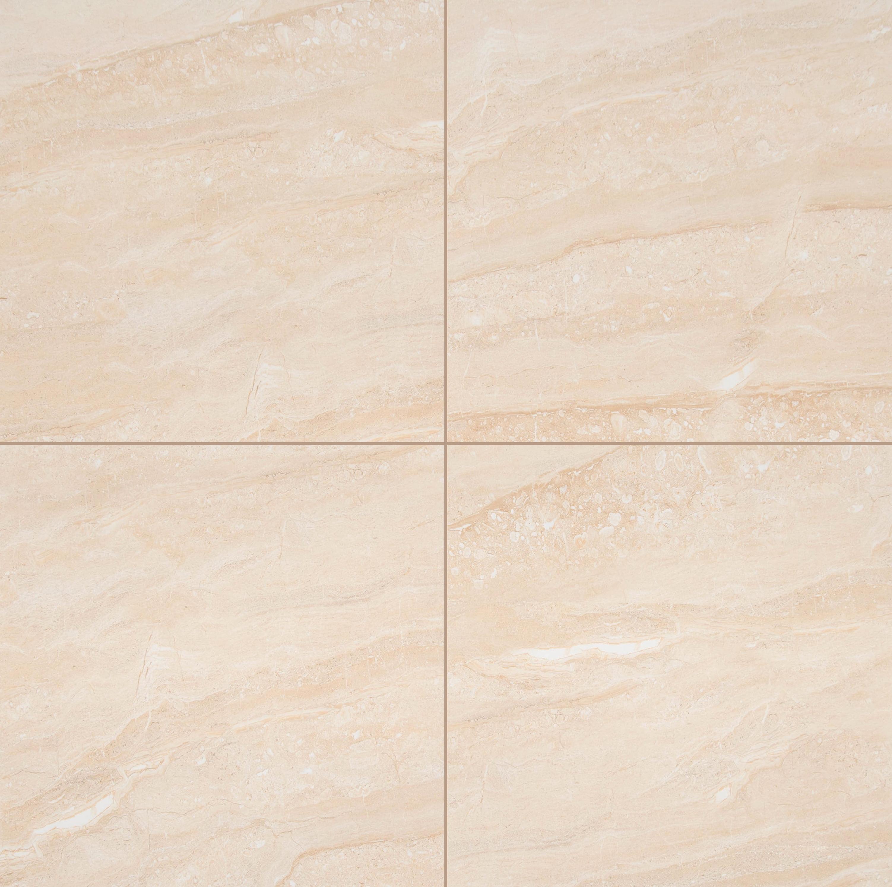 Aria 24" x 24" Stone Look Polished Porcelain Wall & Floor Tile