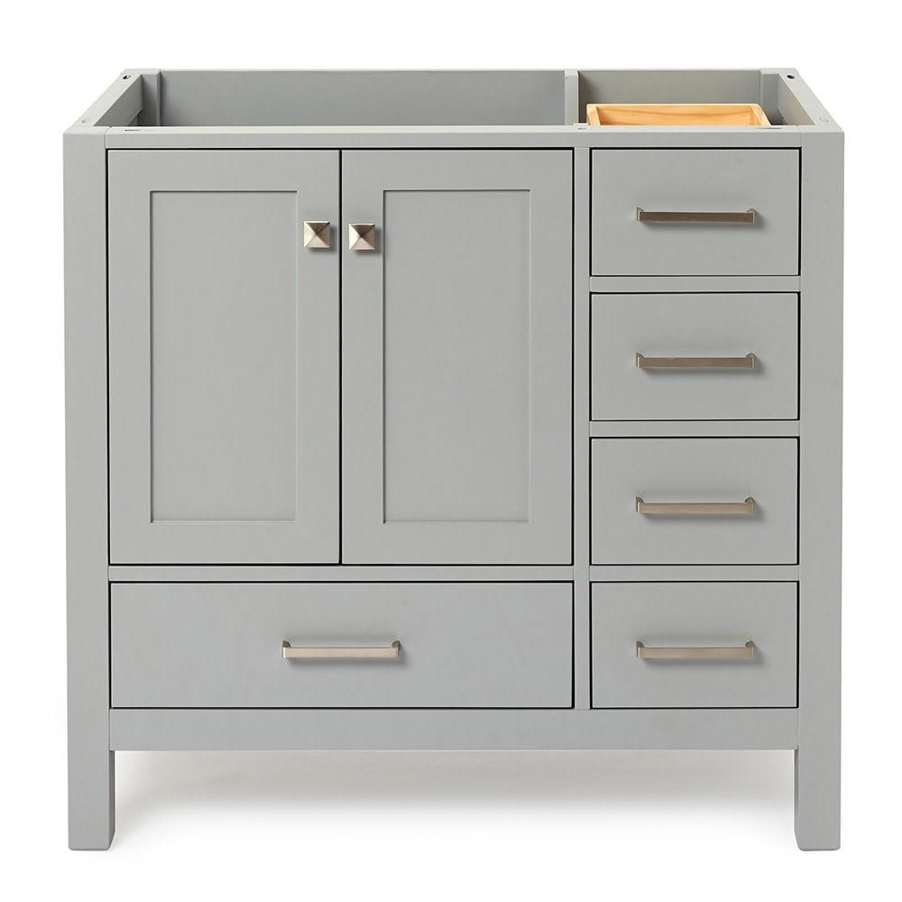 Ariel A037s-L-Bc Cambridge 36" Single Free Standing Wood Vanity Cabinet Only - Grey