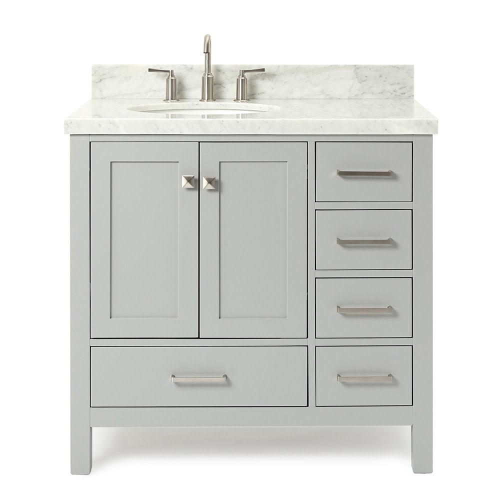 Cambridge 37" Gray Marble Top Single Sink Vanity