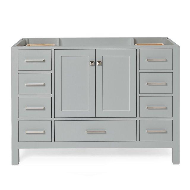 Ariel A049s-Bc Cambridge 48" Single Free Standing Vanity Cabinet Only - Grey